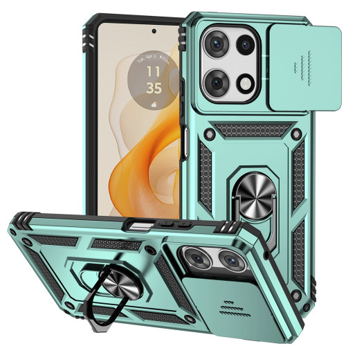 Moto G 2025 Sliding Camshield Holder Phone Case - Green